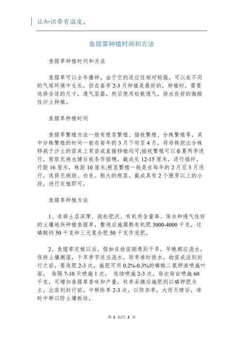 家里怎么养鱼腥草，家庭种植鱼腥草-第6张图片-优品飞百科