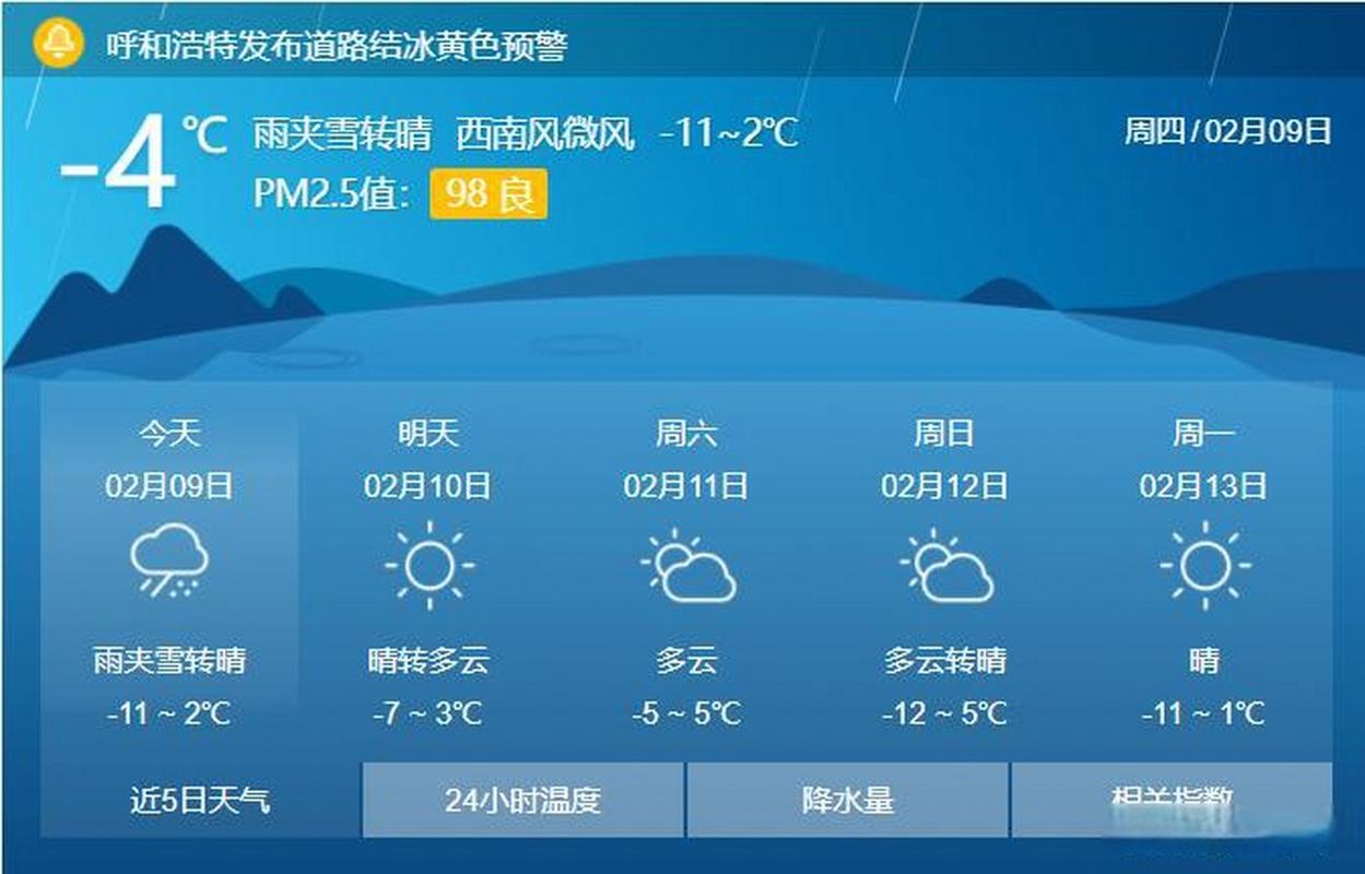 内蒙呼和浩特天气预报，内蒙呼和浩特天气预报最新？-第3张图片-优品飞百科