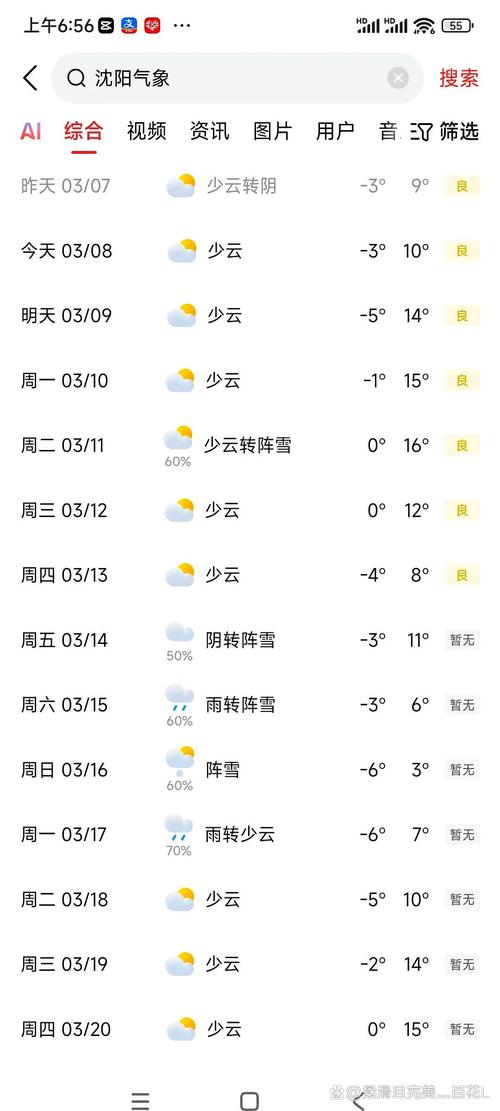 沈阳市未来15天天气预报,沈阳市未来15天天气预报情况?-第5张图片-优品飞百科 沈阳市未来15天天气预报,沈阳市未来15天天气预报情况?-第5张图片-优品飞百科