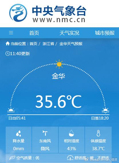 金华天气预报30天准确，金华天气预报30天准确一览表图片大全-第5张图片-优品飞百科