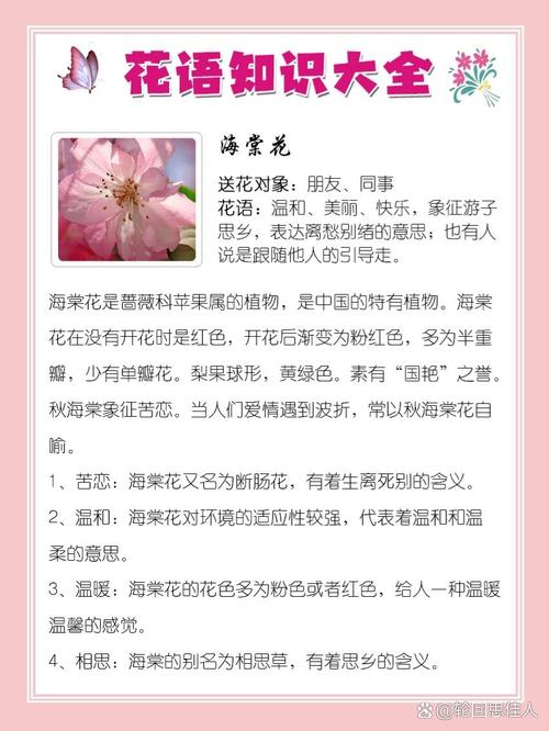 海棠花的花语是什么，海棠花的花语是什么简短？-第7张图片-优品飞百科
