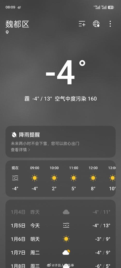 许冒天气预报，许冒天气预报15天查询许昌-第1张图片-优品飞百科