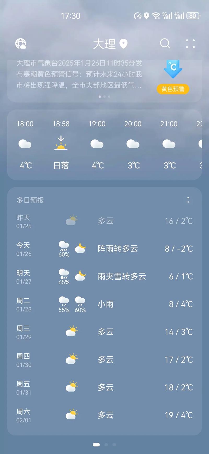 云南大理的天气预报?24号云南大理的天气预报?-第6张图片-优品飞百科 云南大理的天气预报?24号云南大理的天气预报?-第6张图片-优品飞百科