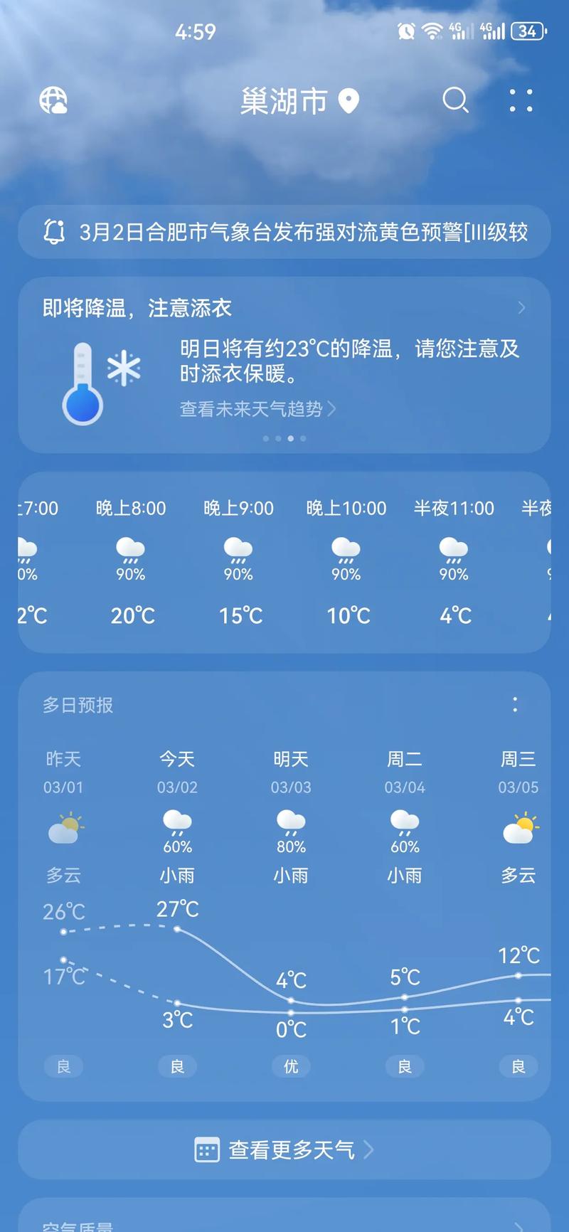 巢湖天气预报，巢湖天气预报30天 最新-第2张图片-优品飞百科
