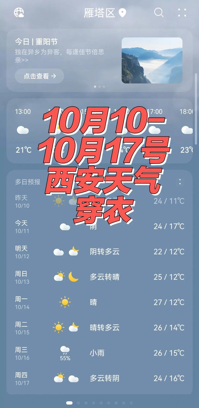 西安十五天天气预报，西安十五天天气预报详情-第7张图片-优品飞百科