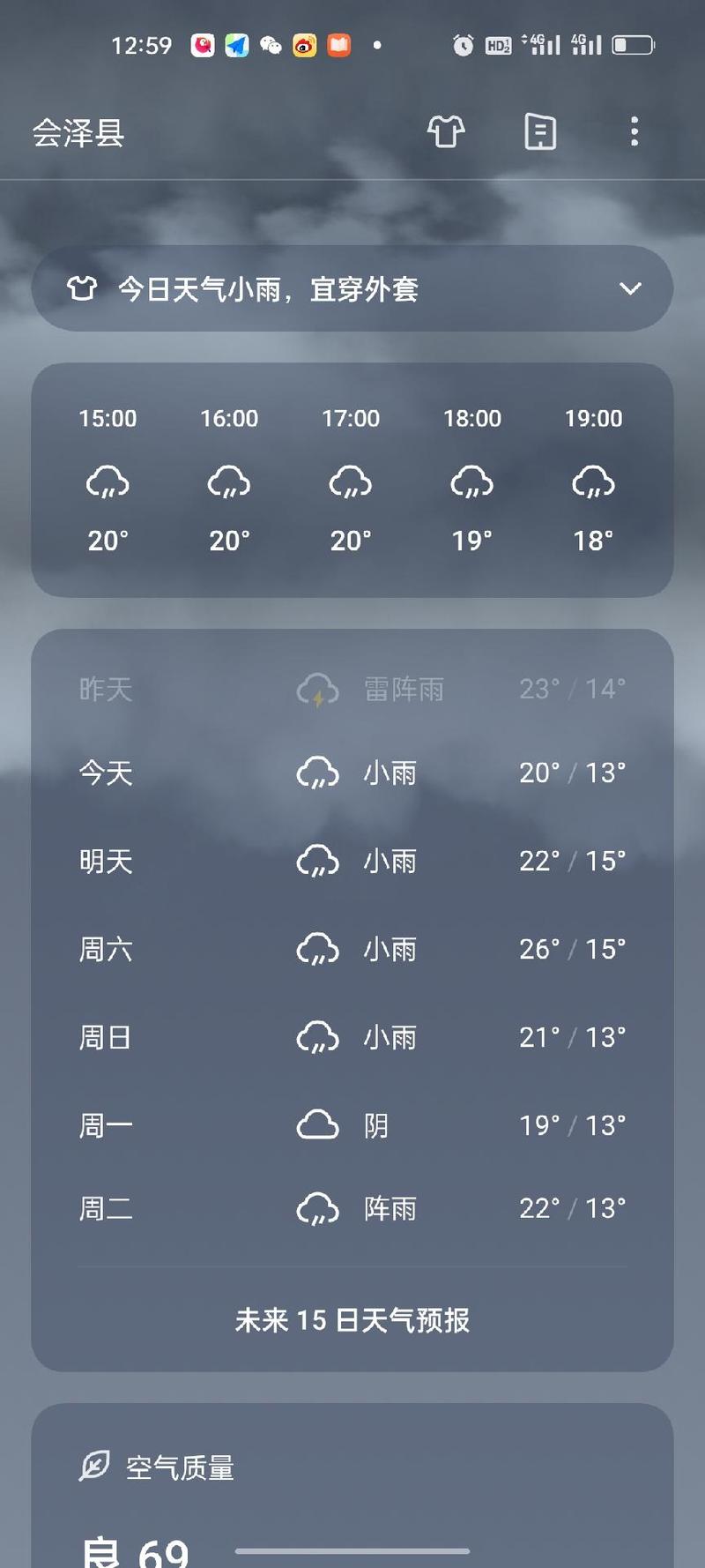 会泽天气预报一周7天报？会泽天气预报查询一周？-第2张图片-优品飞百科
