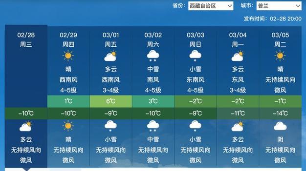 西藏天气预报15天30天查询，西藏天气预报15天30天查询结果？-第2张图片-优品飞百科